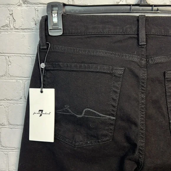 7 For All Mankind Black Josefina Skinny Boyfriend Jeans Size 27 - Picture 10 of 15